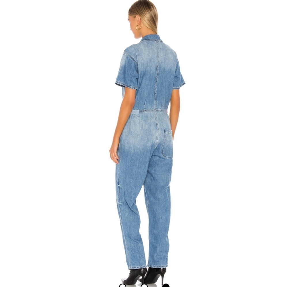 Pistola NWOT(from Revolve)Blue Denim Jumpsuit with Distressed Details - Picture 6 of 8